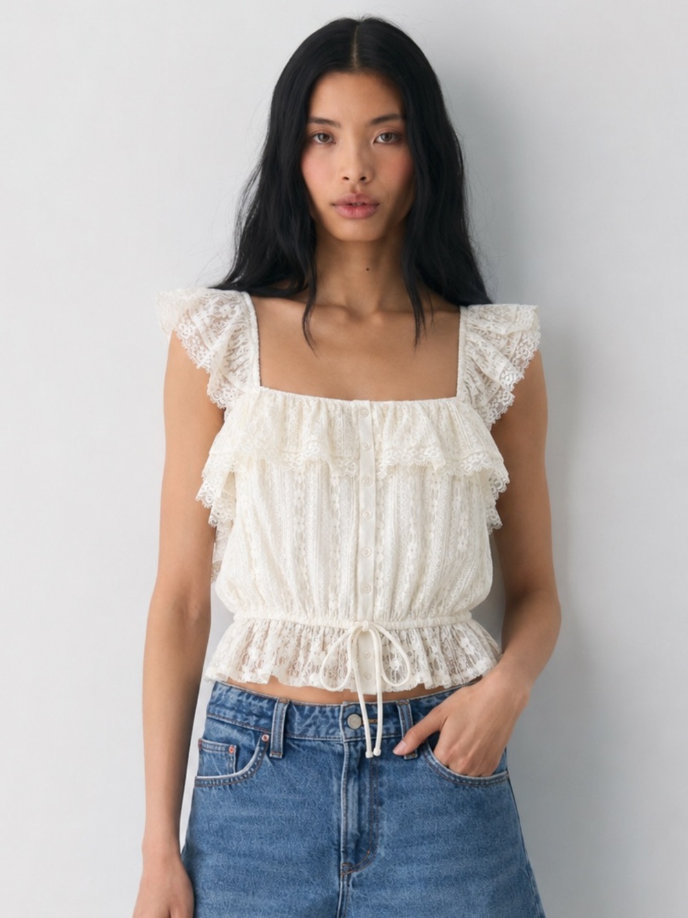 All In Favour Ivory Lace Cami Top (Nordstrom) | Medium | NWOT